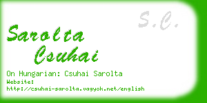 sarolta csuhai business card